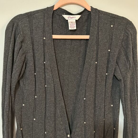 Candie’s Studded Y2K Cardigan XL - Picture 3 of 6